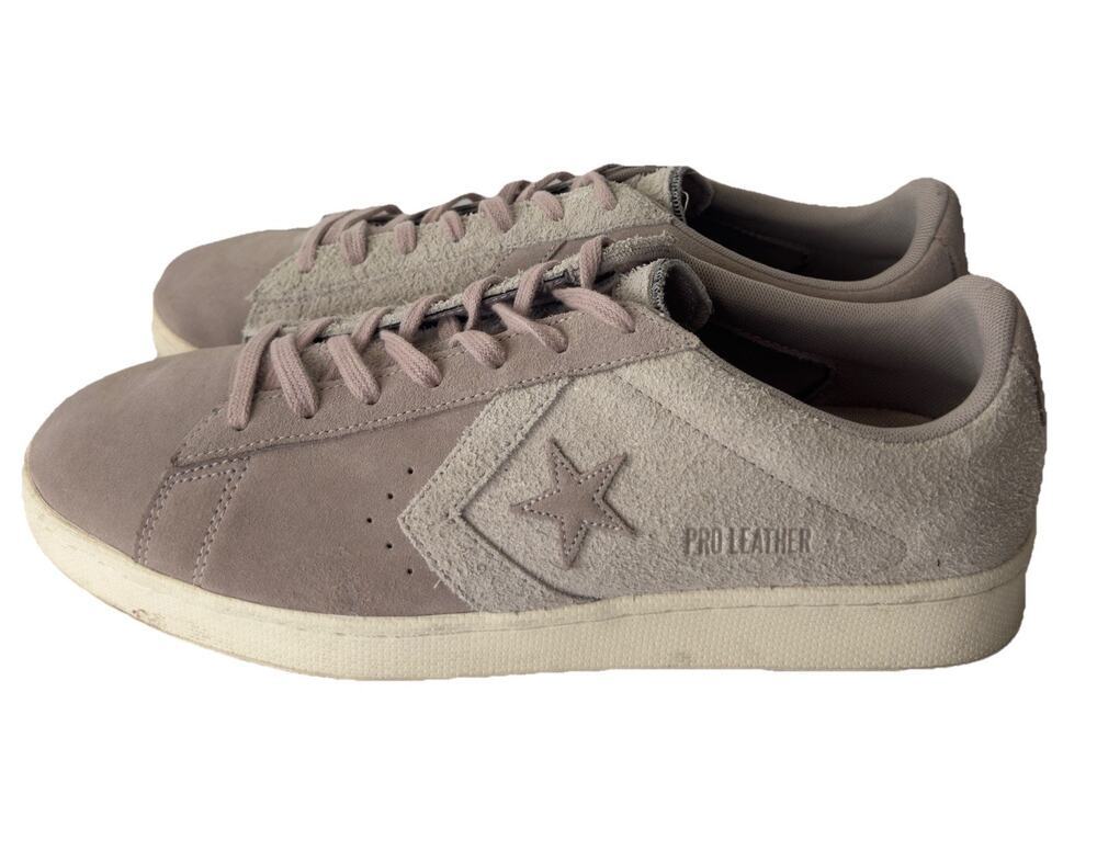 Converse Pro Leather Suede Low Grey Pink Sneakers Men's Size 14 / Women's 15.5